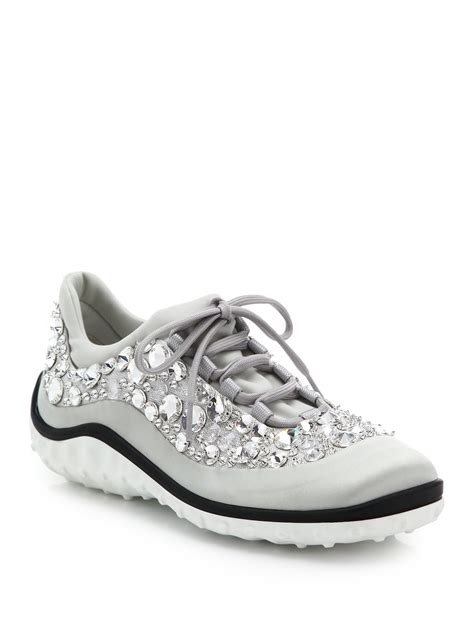 miu miu sneakers swarovski